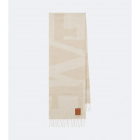 Loewe logo jacquard cashmere scarf