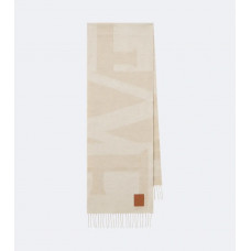 Loewe logo jacquard cashmere scarf